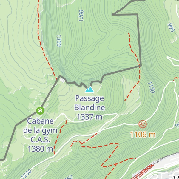 Map of Passage Blandine