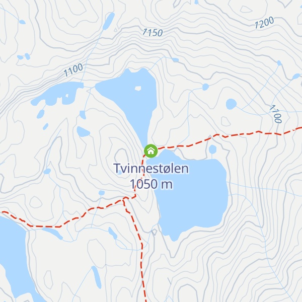 Map of Tvinnestølen