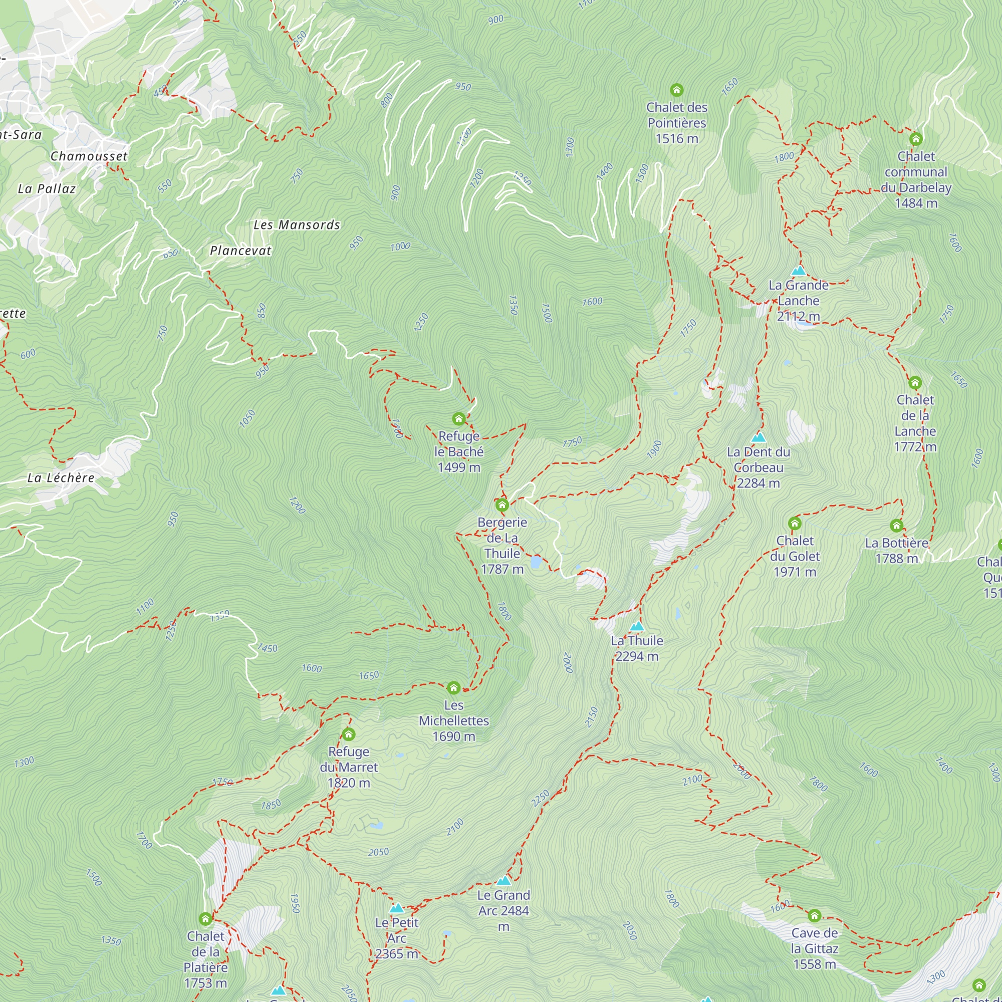 Chalet-Refuge de la Thuile map
