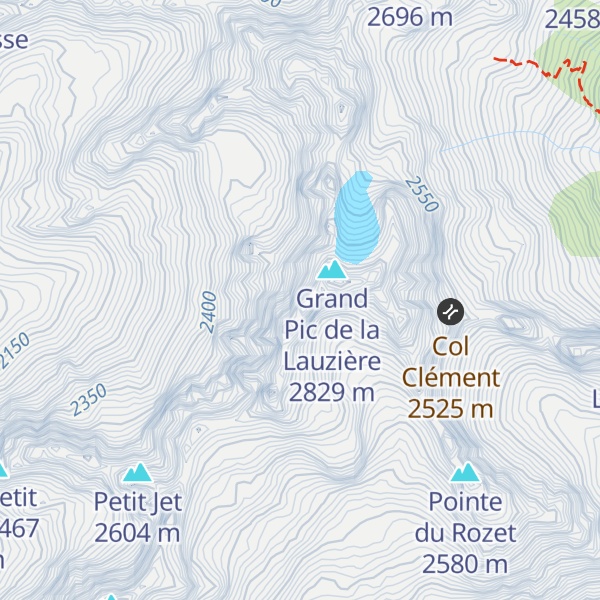 Map of Aiguille de la Flachère