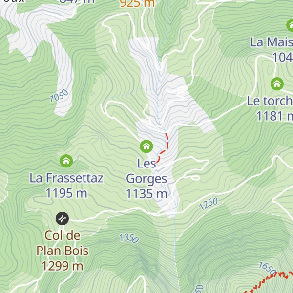 Map of Les Gorges