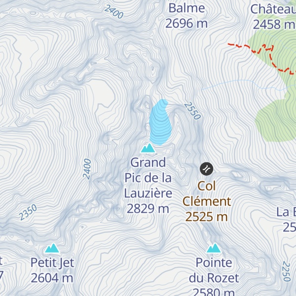Map of Grand Pic de la Lauzière