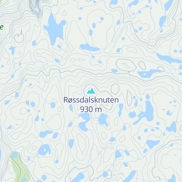 Map of Røssdalsknuten