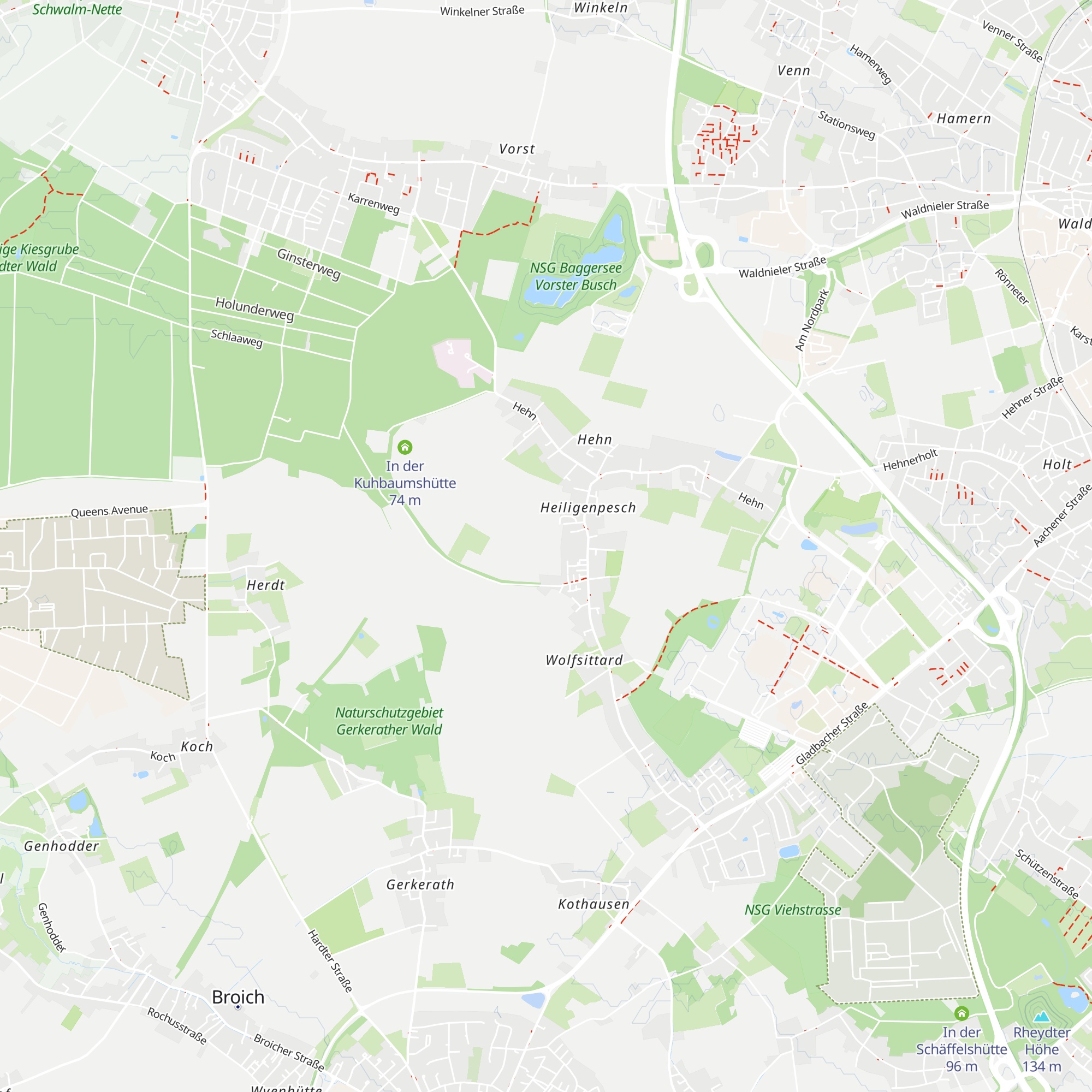 Am Hüttenweg map