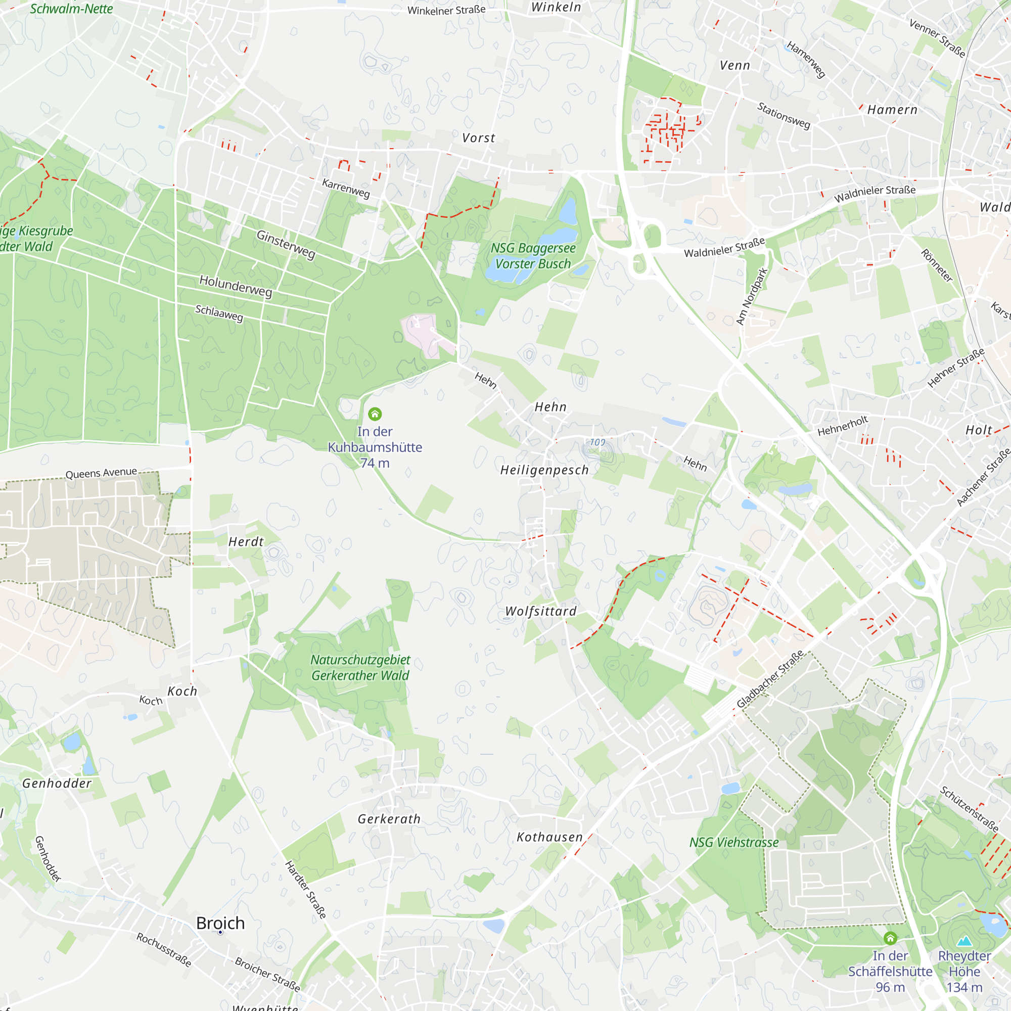 Am Hüttenweg map