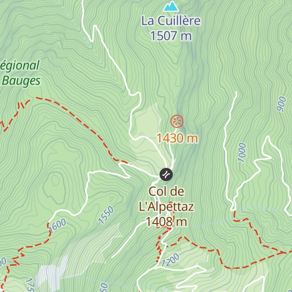 Map of Chalet communal de l'Alpettaz