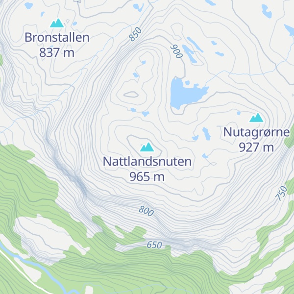 Map of Nattlandsnuten