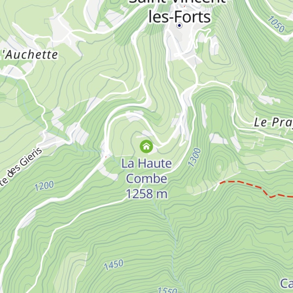 Map of La Haute Combe