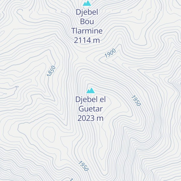Map of Djebel el Guetar