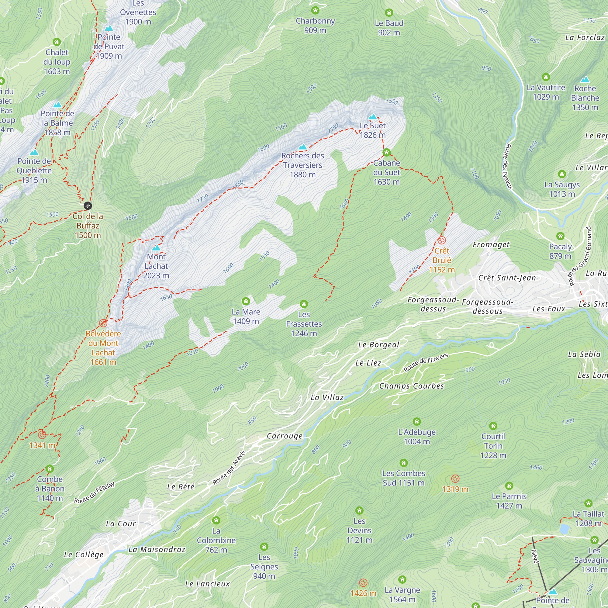Les Frassettes map