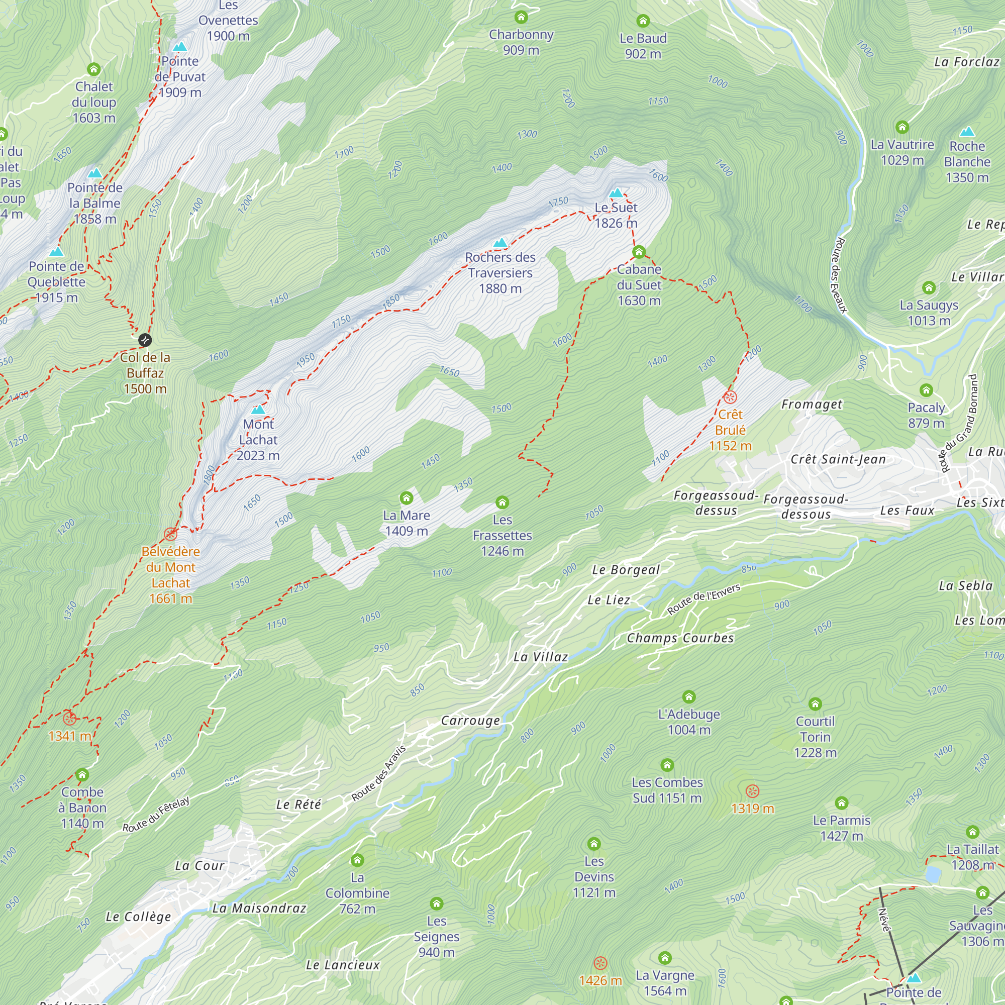 Les Frassettes map