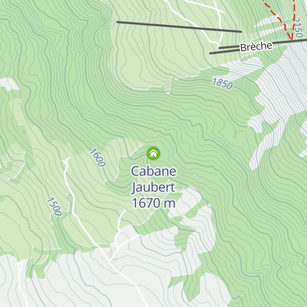 Map of Cabane Jaubert