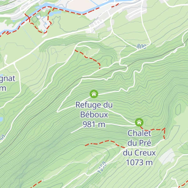 Map of Refuge du Béboux