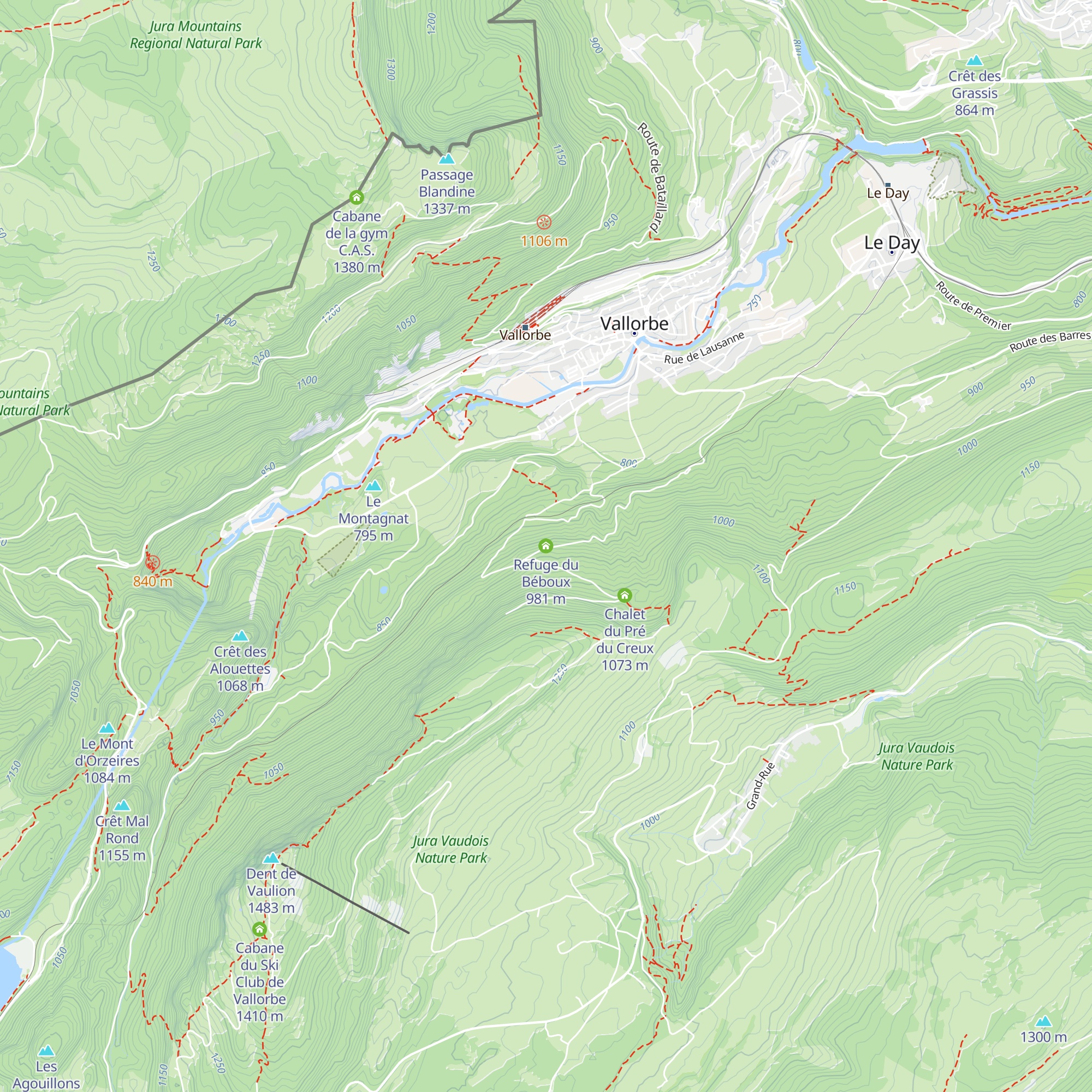 Refuge du Béboux map