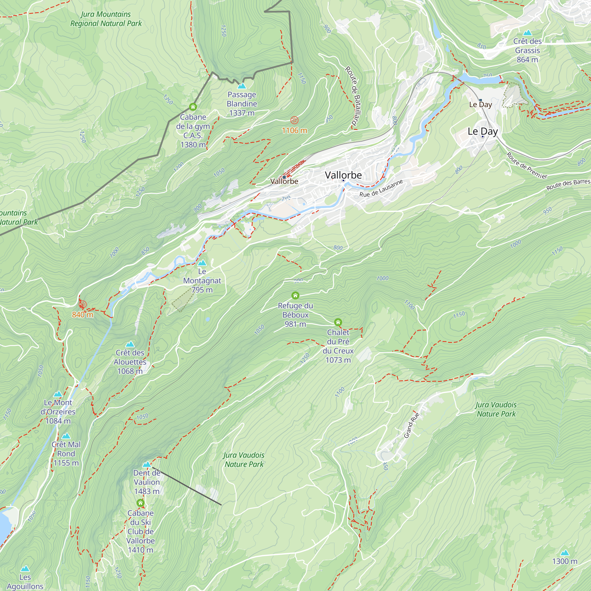 Refuge du Béboux map