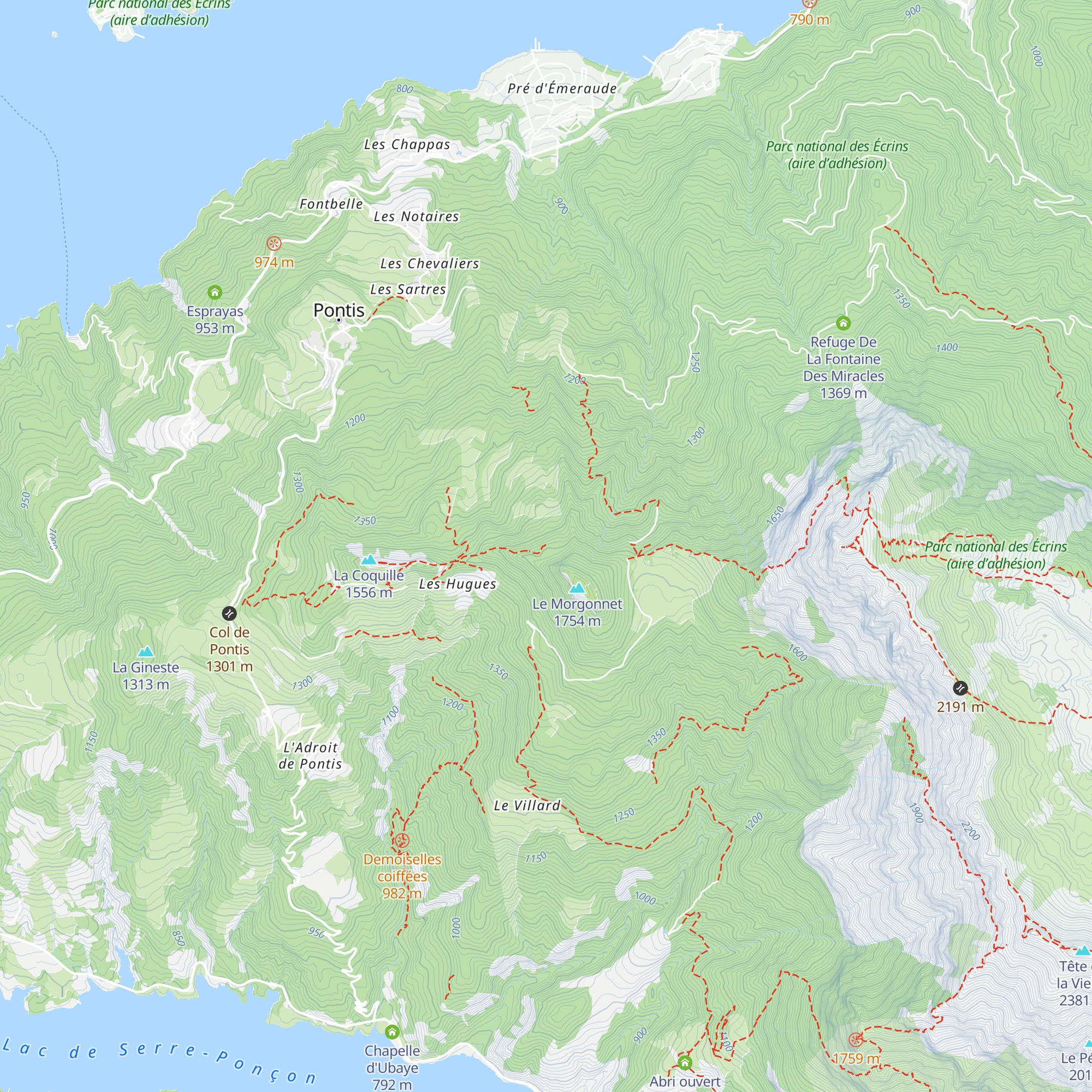 Cabane du Jas map