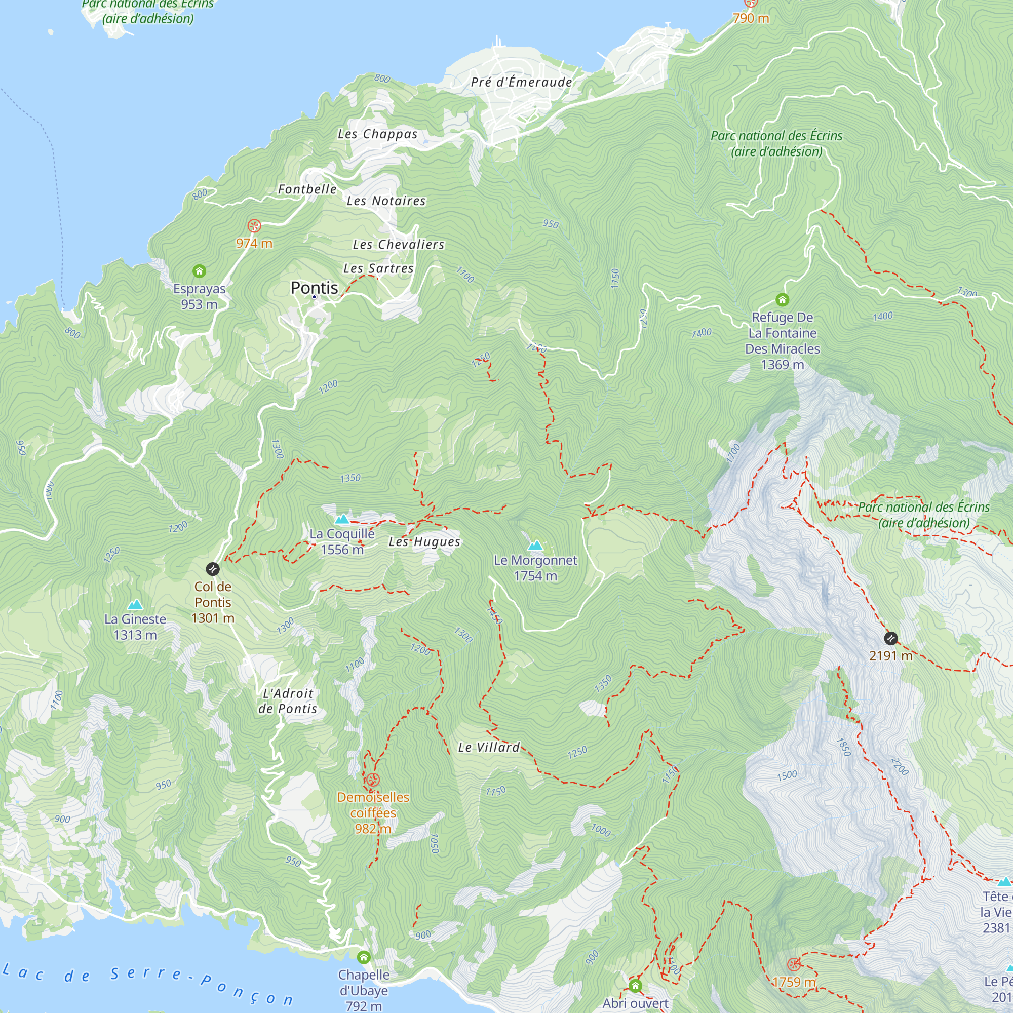 Cabane du Jas map