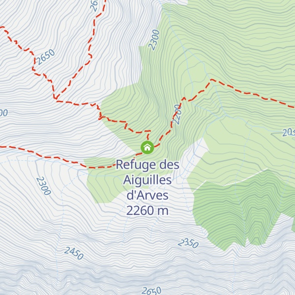 Map of Refuge des Aiguilles d'Arves