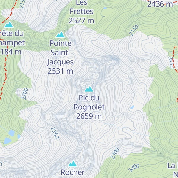 Map of Pic du Rognolet