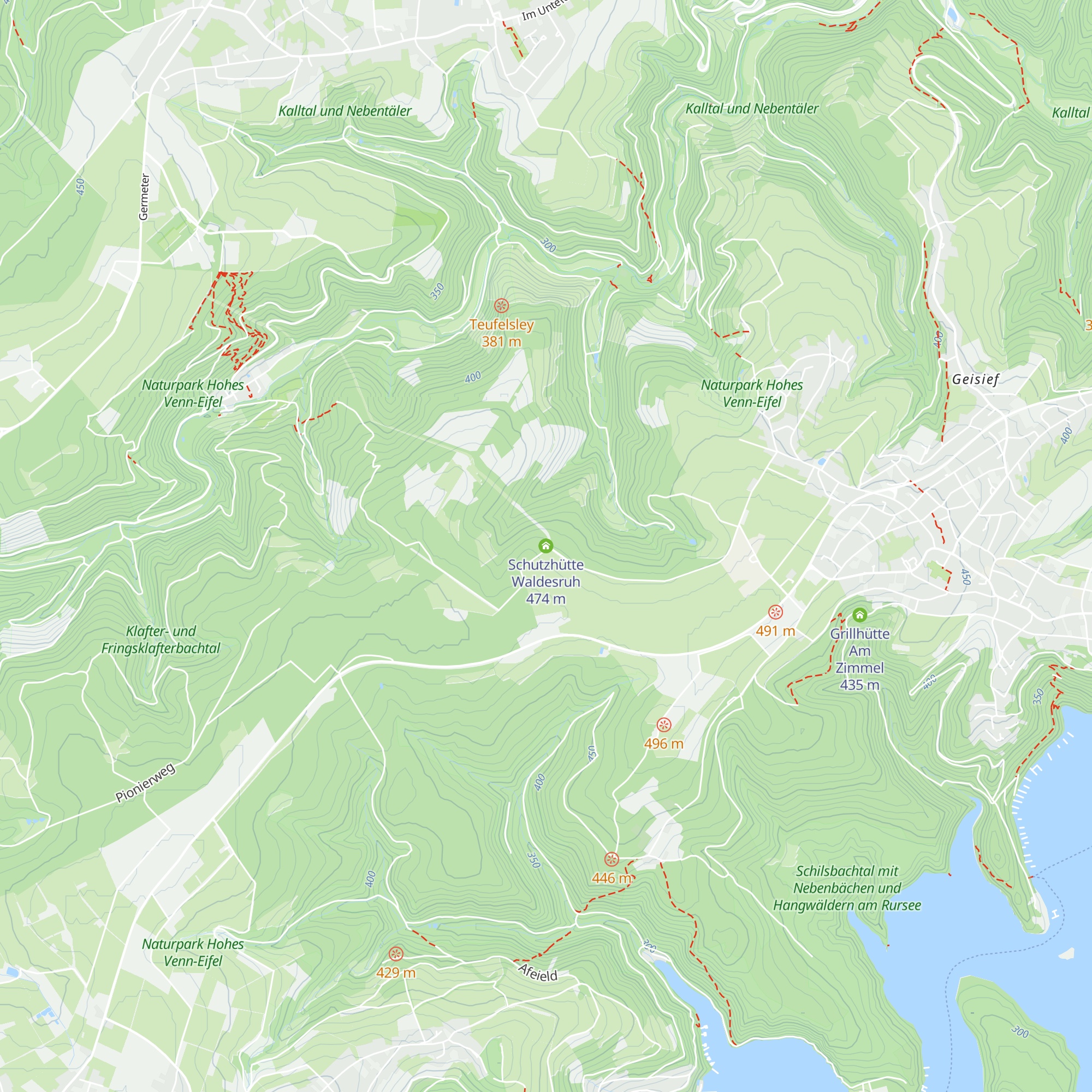 Schutzhütte Waldesruh map