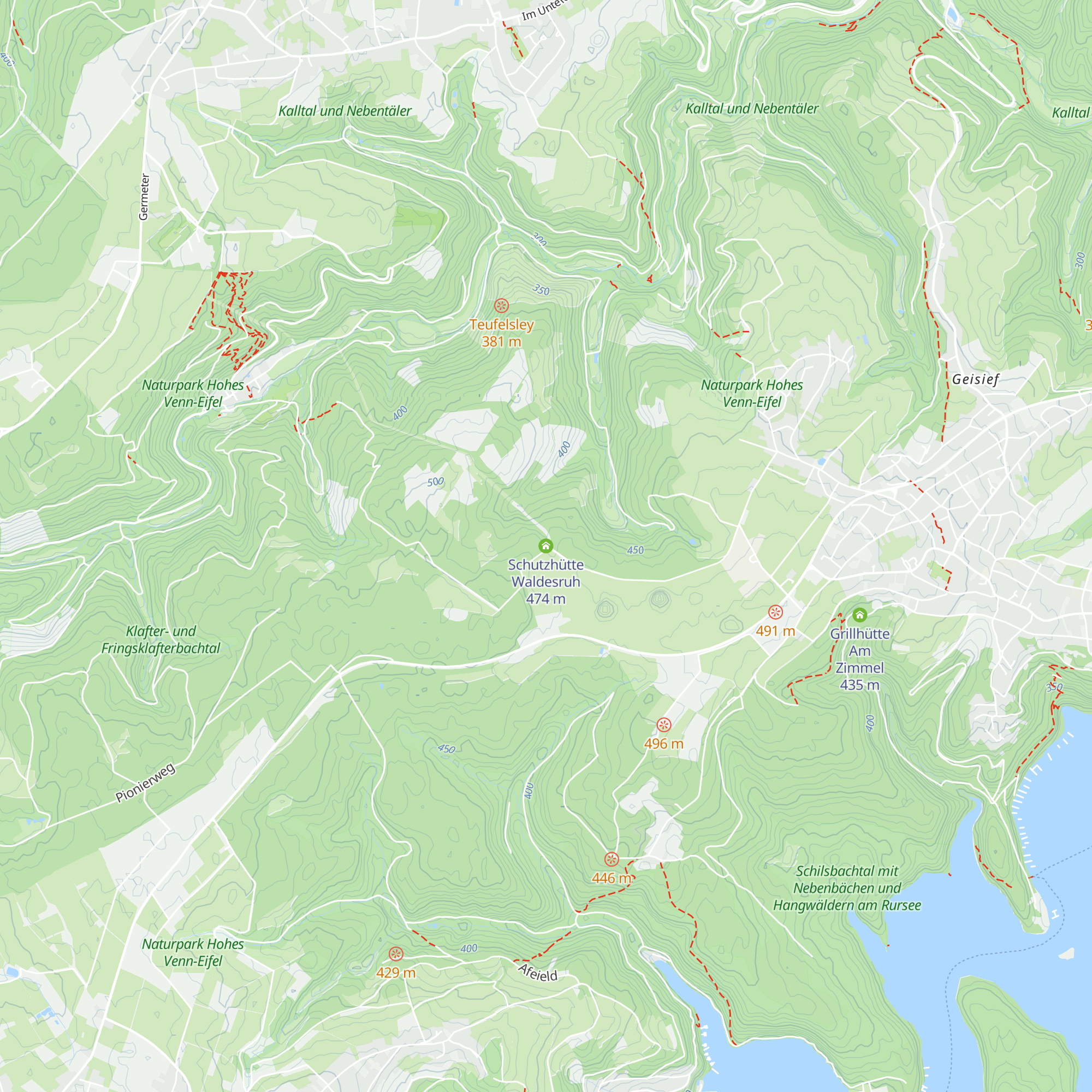 Schutzhütte Waldesruh map