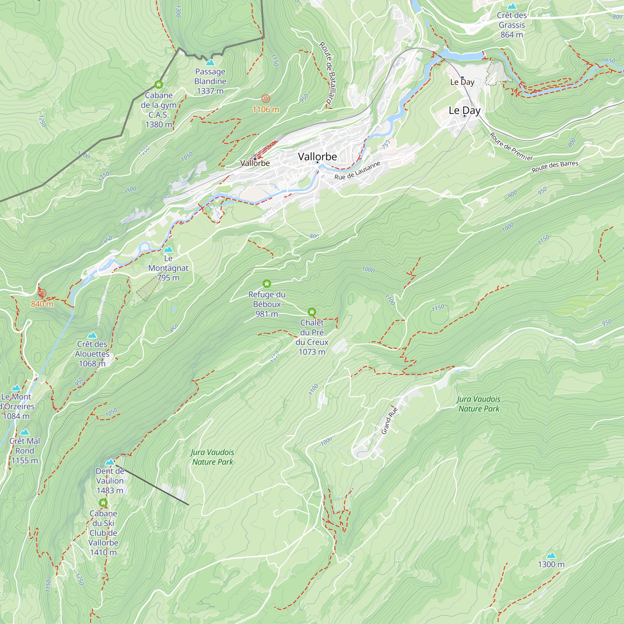 Chalet du Pré du Creux map