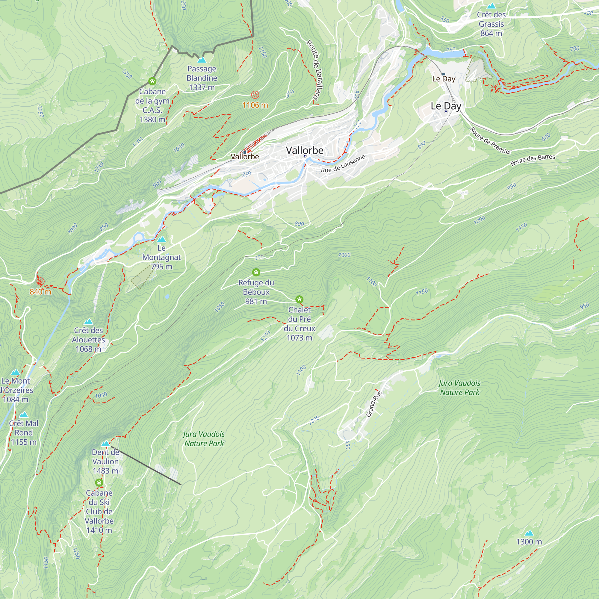 Chalet du Pré du Creux map