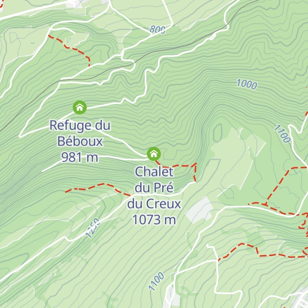 Map of Chalet du Pré du Creux