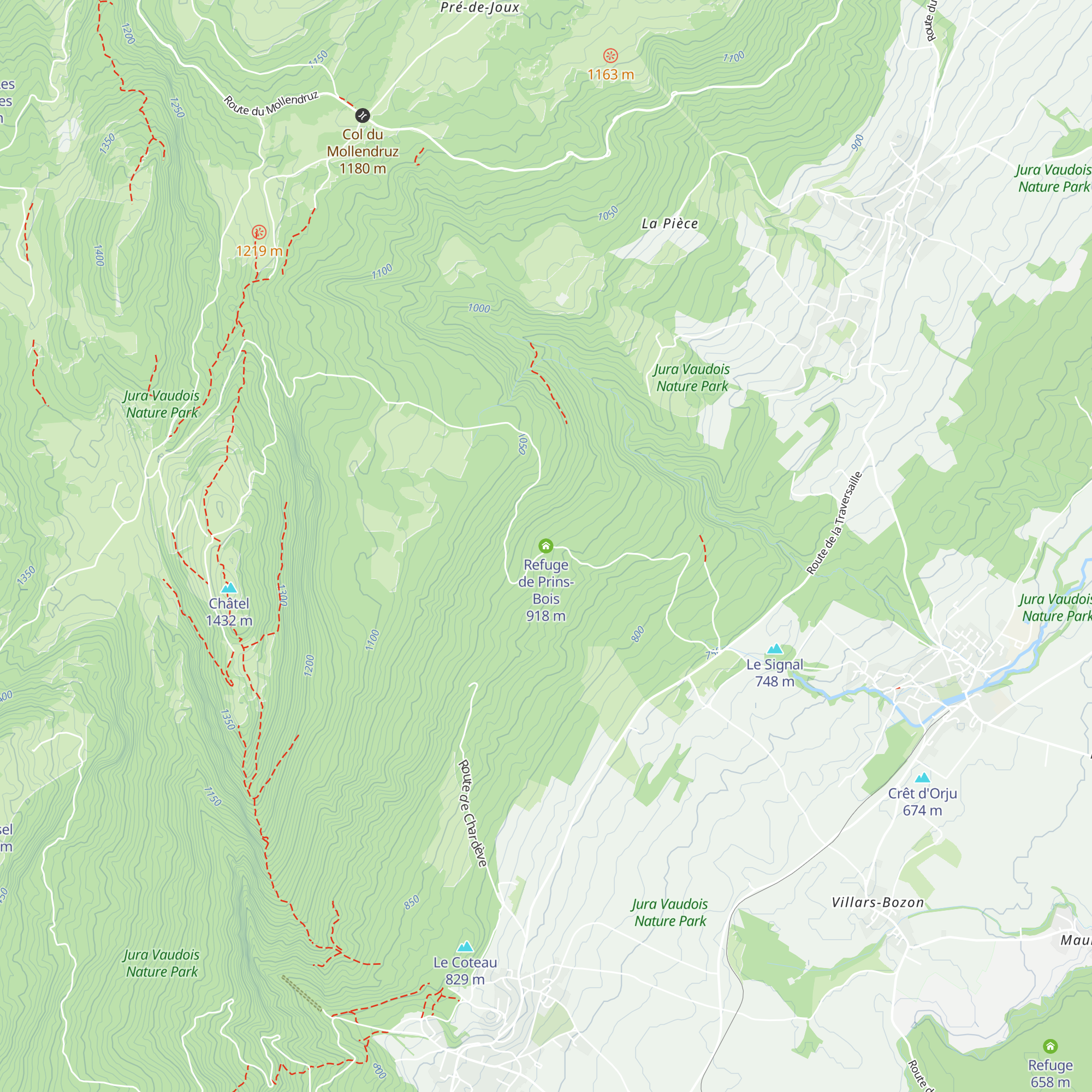 Refuge de Prins-Bois map