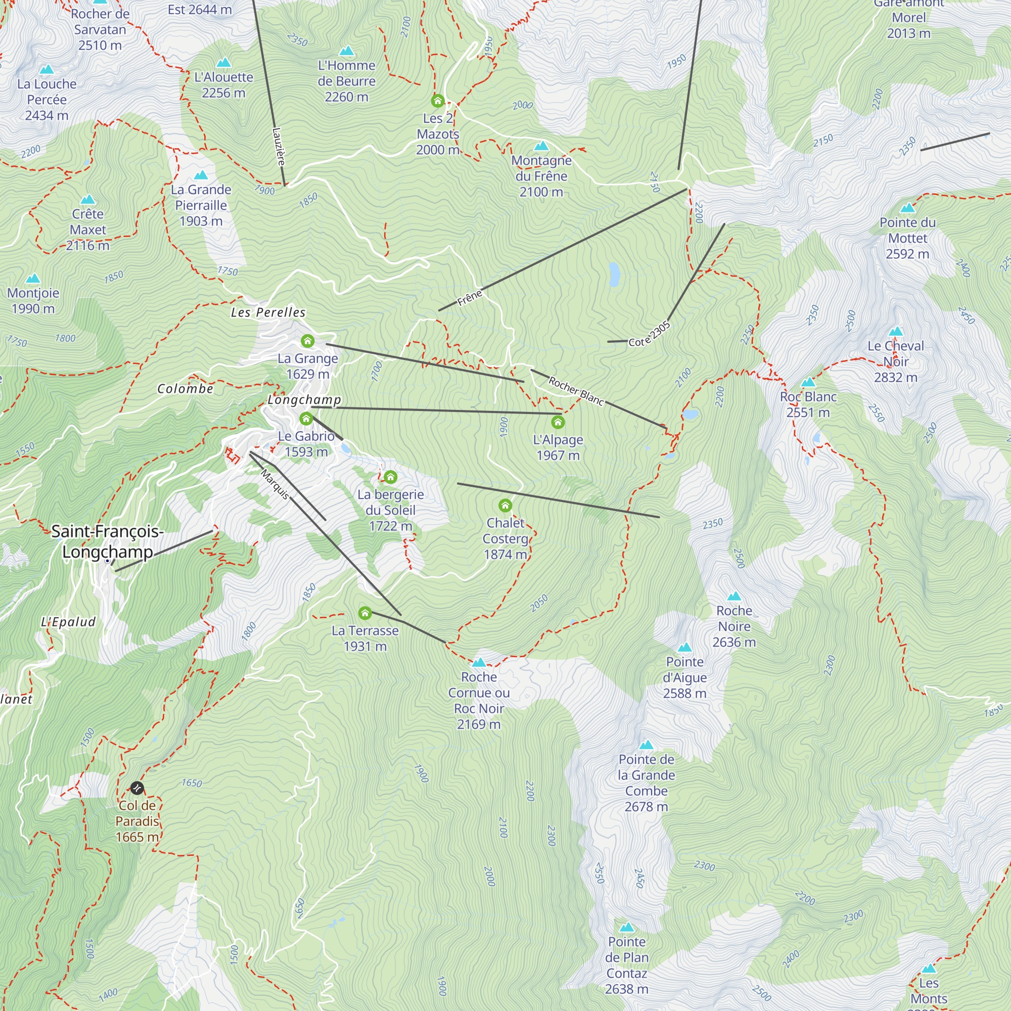 Chalet Costerg map