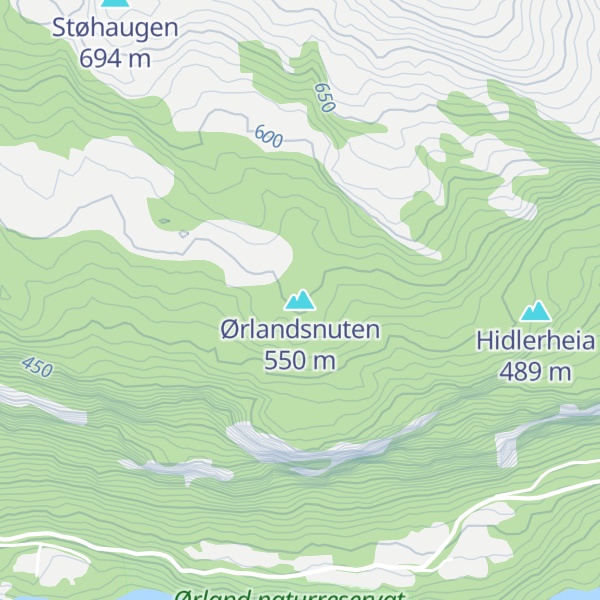 Map of Ørlandsnuten