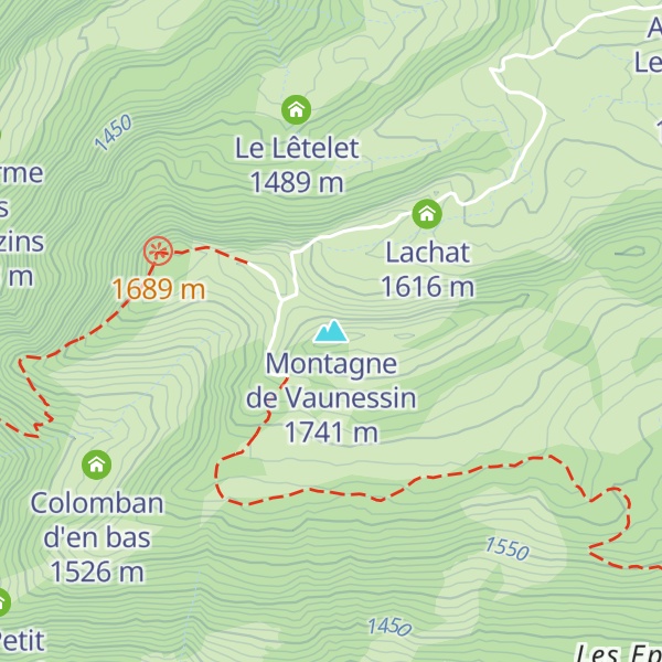 Map of Montagne de Vaunessin