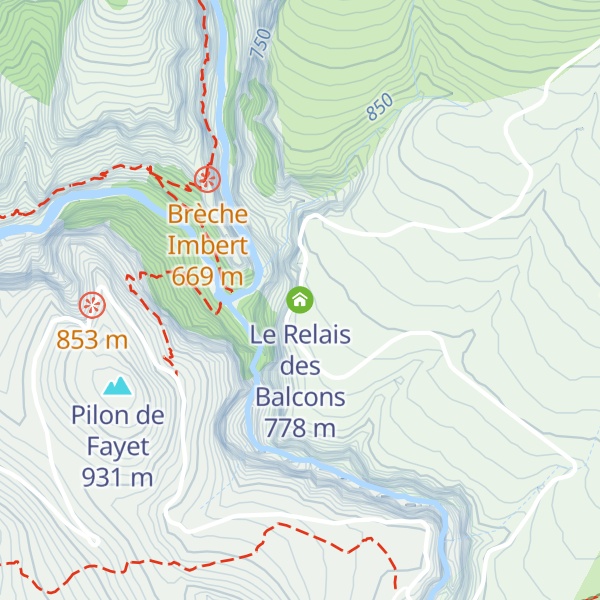 Map of Le Relais des Balcons