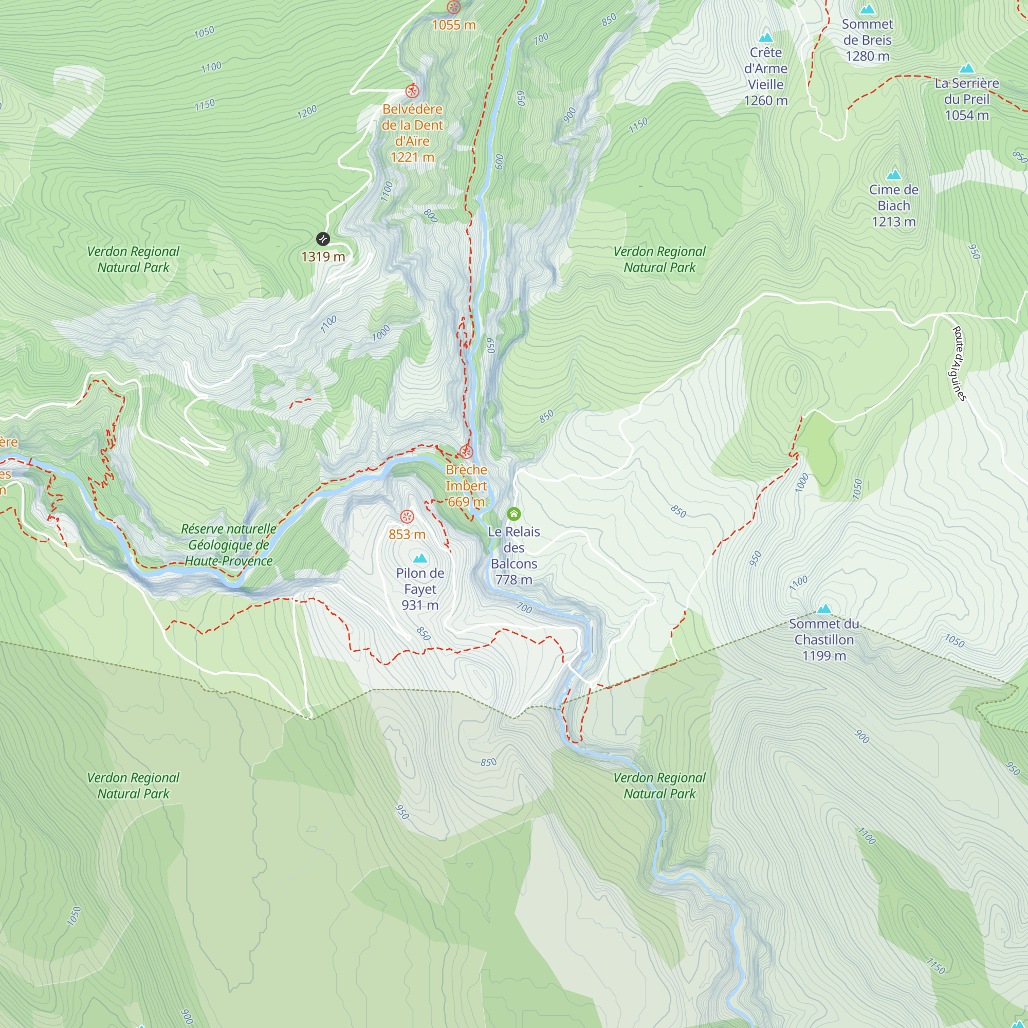 Le Relais des Balcons map