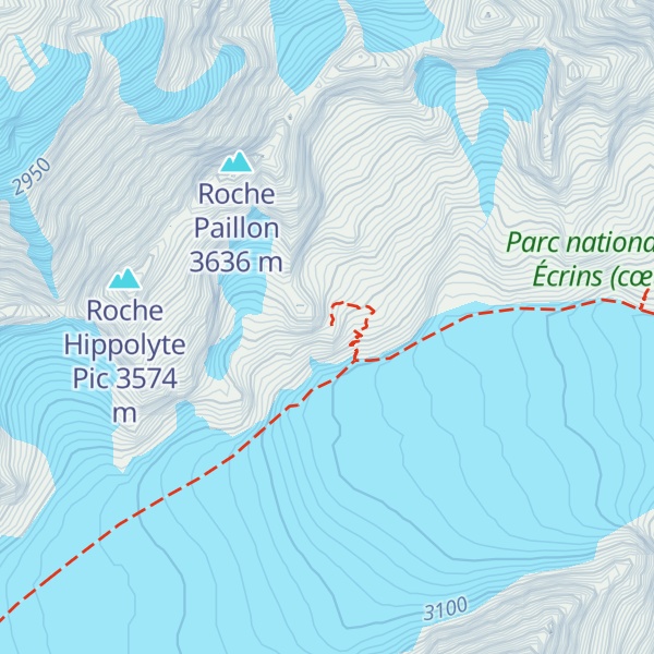Map of Refuge des Écrins