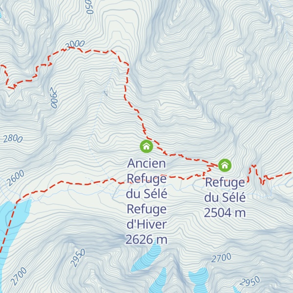 Map of Ancien Refuge du Sélé Refuge d'Hiver