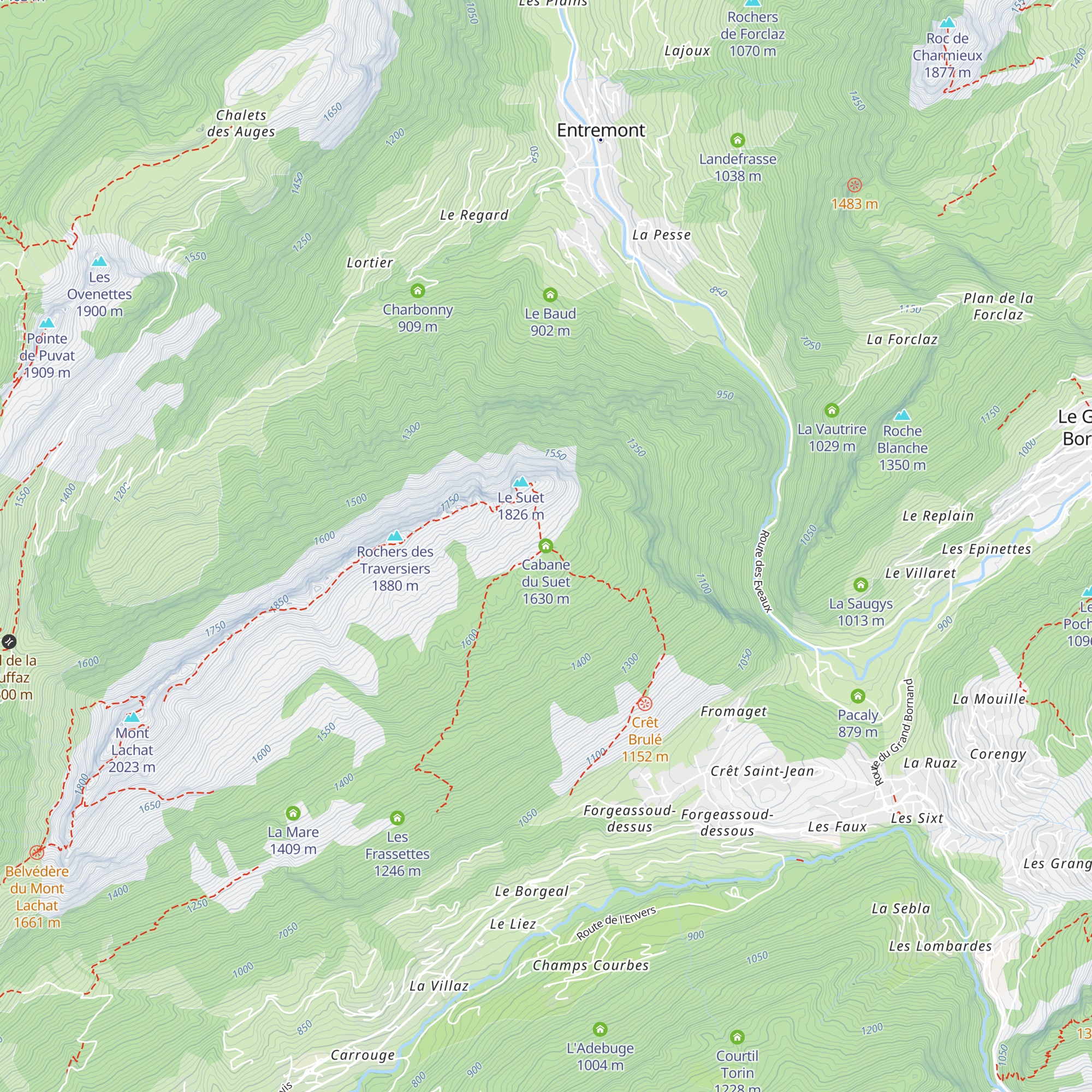Cabane du Suet map