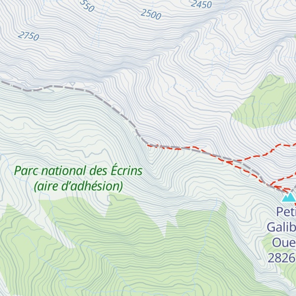 Map of Pic Blanc du Galibier