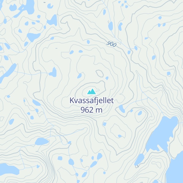 Map of Kvassafjellet