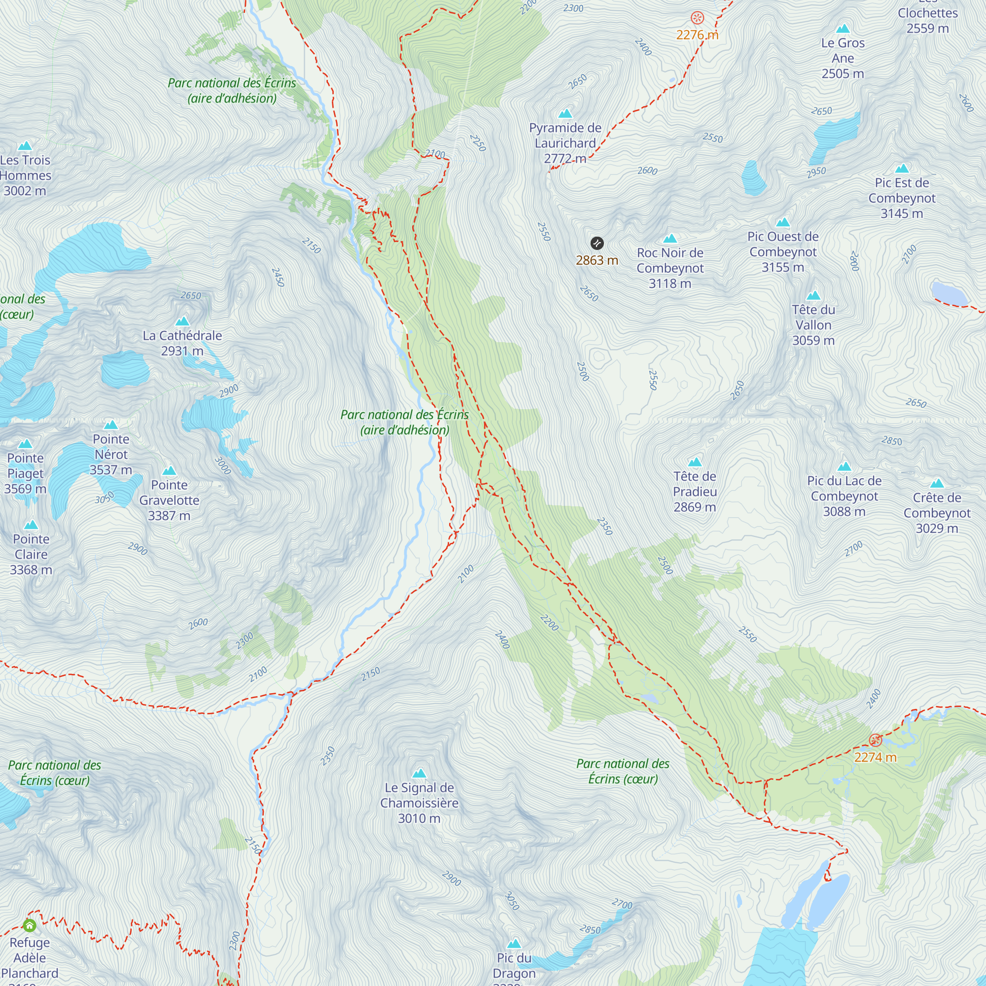 Chalet-Refuge de Chamoissière map