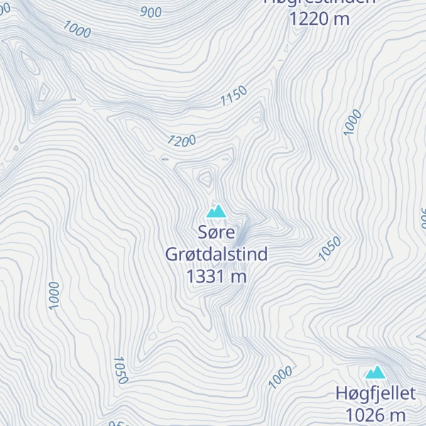 Map of Midtre Grøtdalstind