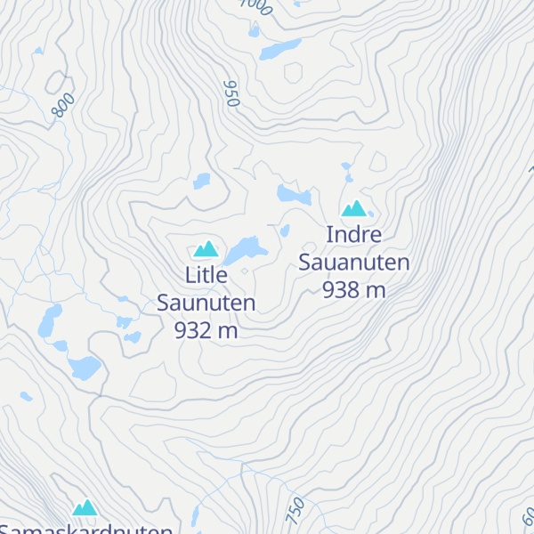 Map of Ytre Sauanuten