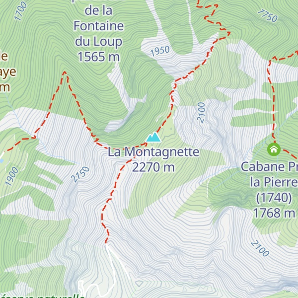 Map of Cabane de la Montagnette