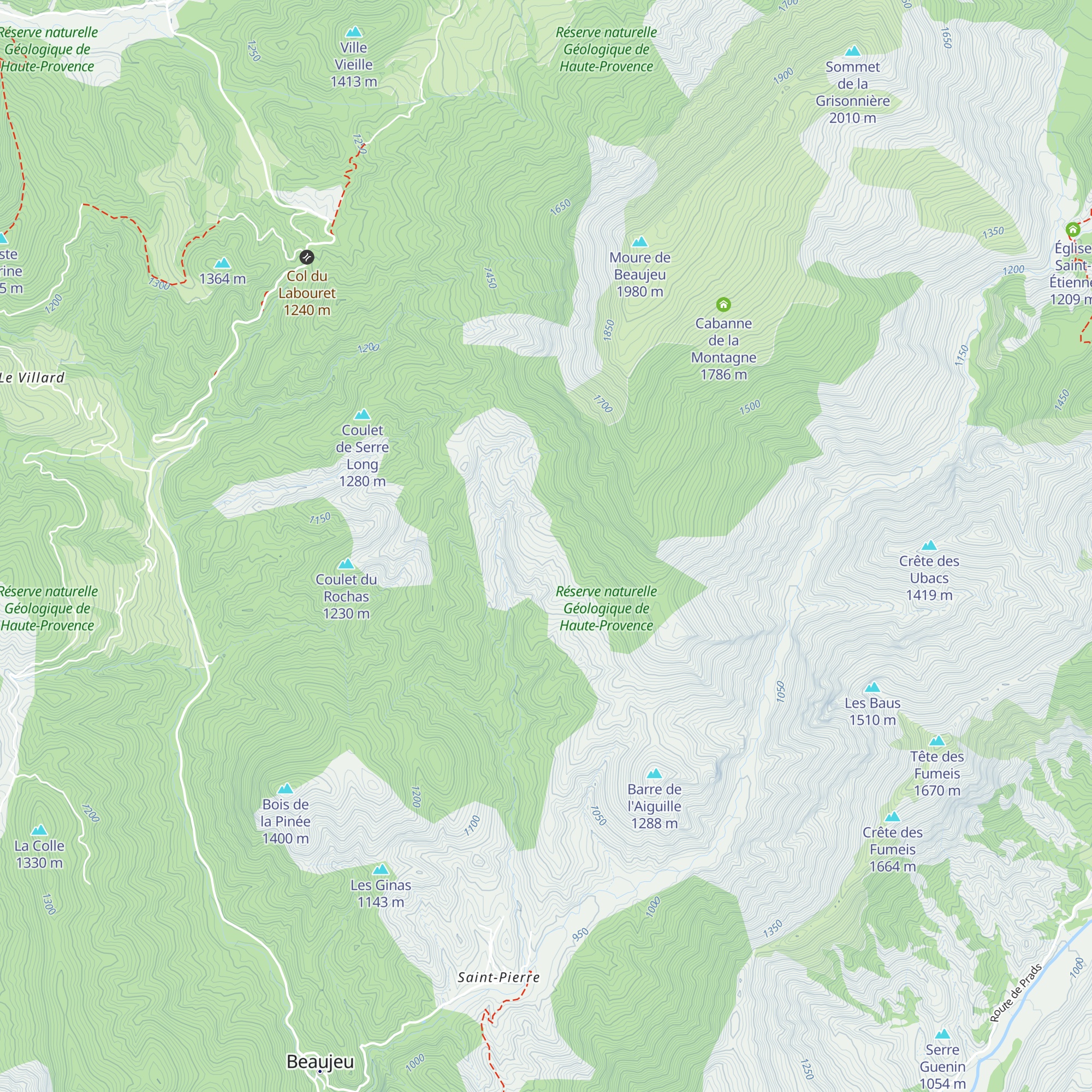 Les Traverses Hautes map
