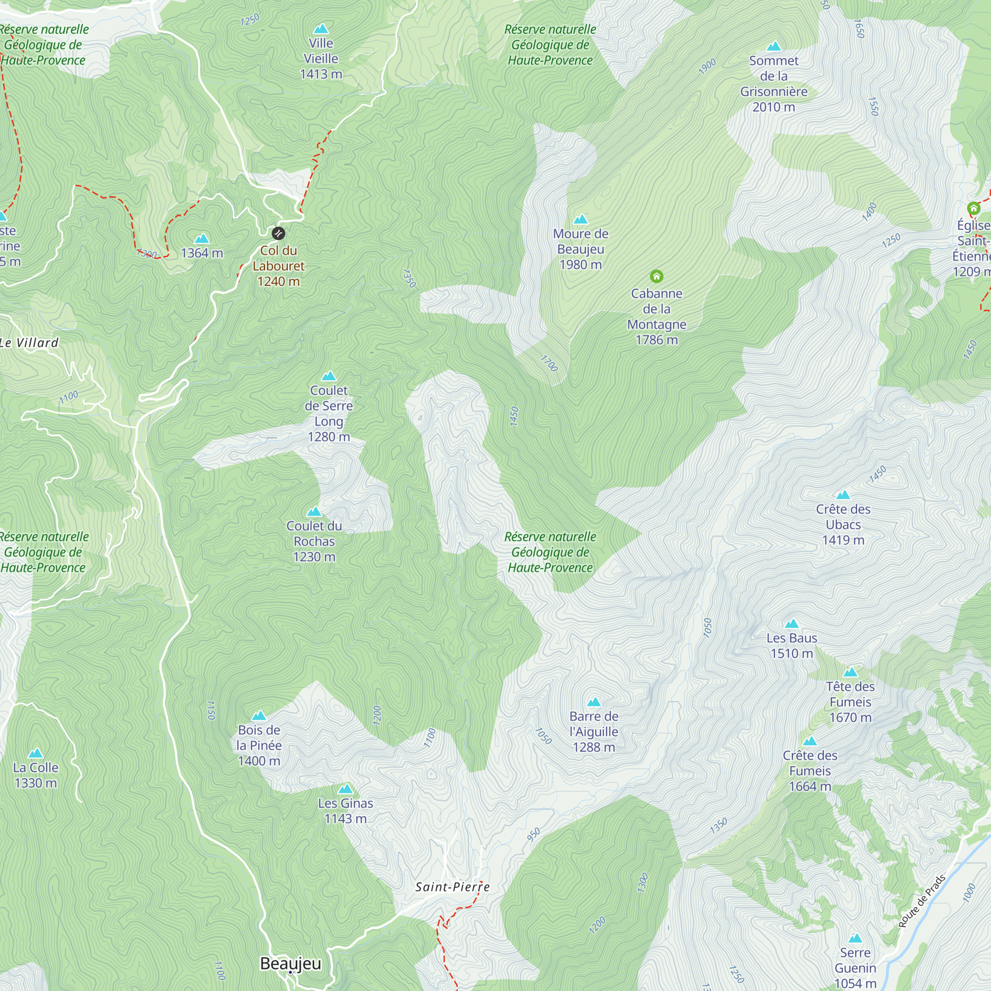 Les Traverses Hautes map
