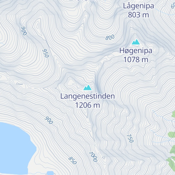 Map of Langenestinden
