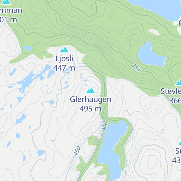 Map of Glerhaugen
