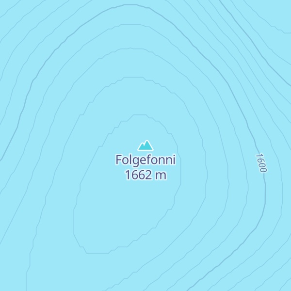 Map of Folgefonni
