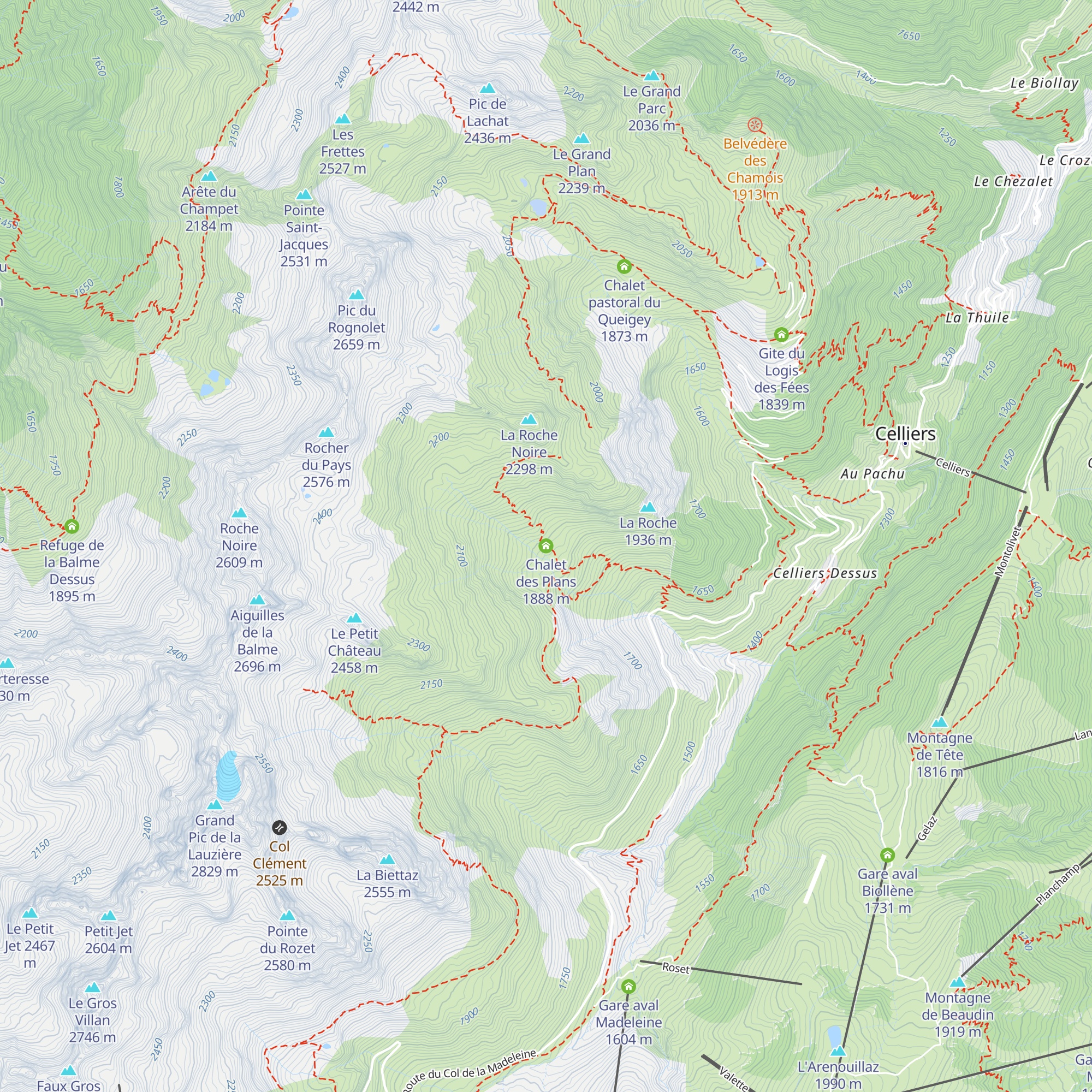 Chalet des Plans map