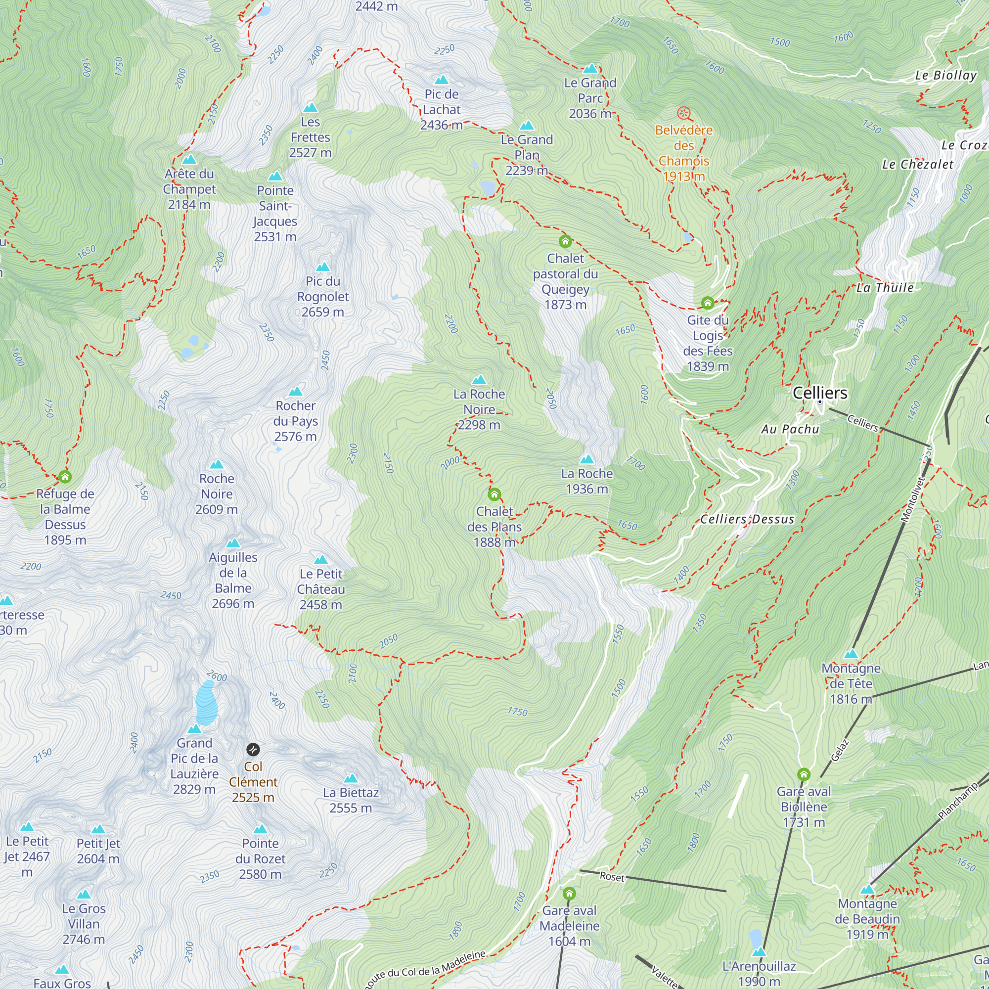 Chalet des Plans map